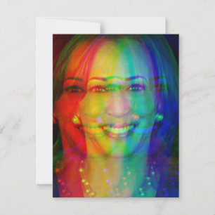 Kamala Harris 2024 är min president en svart och f Julkort