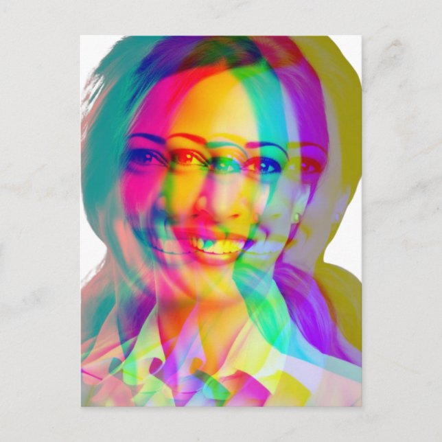 Kamala Harris 2024 är min president en svart och f Vykort (Framsida)