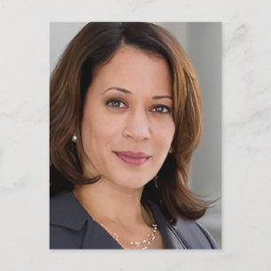 Kamala Harris 2024 är min president en svart och f Vykort