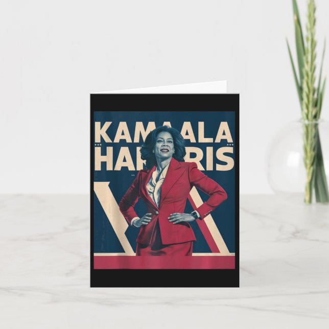 Kamala Harris 2024 - Bly med stark design Kort (Framsida)
