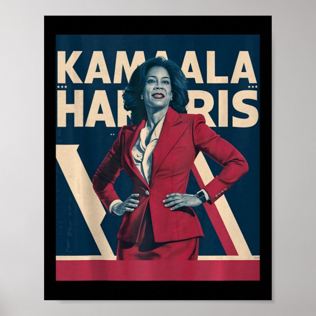 Kamala Harris 2024 - Bly med stark design Poster (Framsidan)