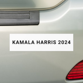 kamala harris 2024 enkel, modern, vit bildekal