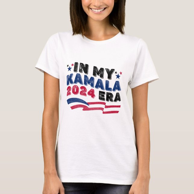 Kamala Harris 2024 Era Retro Design T Shirt (Framsida)