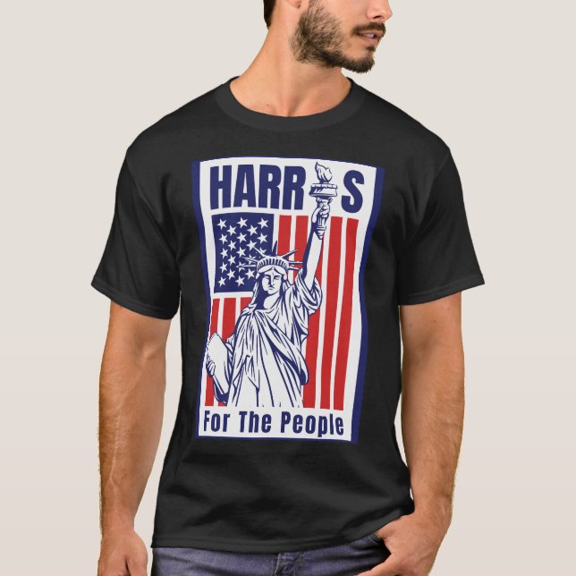 Kamala Harris 2024 - för folket T Shirt (Framsida)