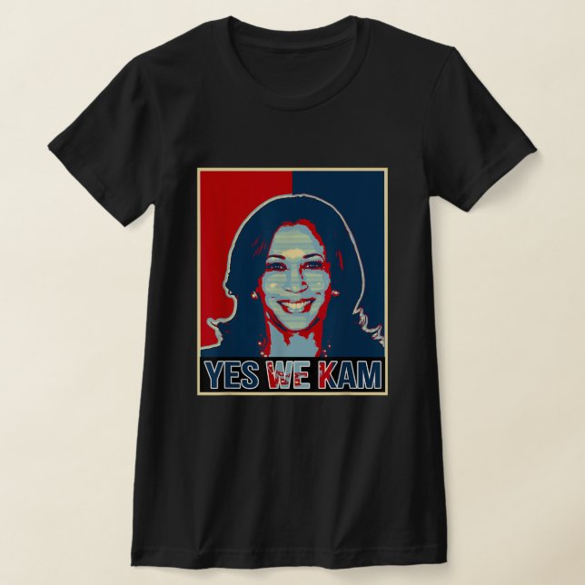 Kamala Harris 2024 För President Ja Vi Kam Madam  T Shirt (Laydown)