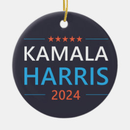 Kamala Harris 2024 för president Julgransprydnad Keramik