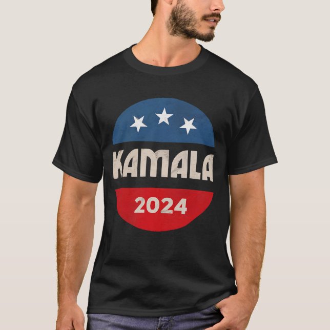 Kamala Harris 2024 För president Kampanj Biden T Shirt (Framsida)