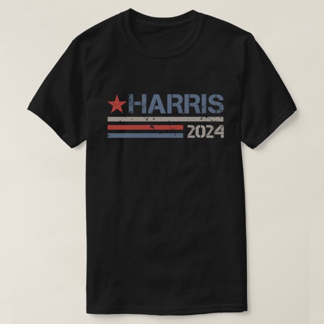 Kamala Harris 2024 För president Kampanj T Shirt (Design framsida)