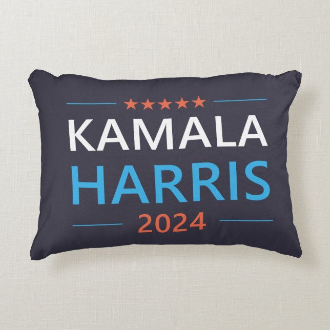 Kamala Harris 2024 för president Prydnadskudde (Framsidan)