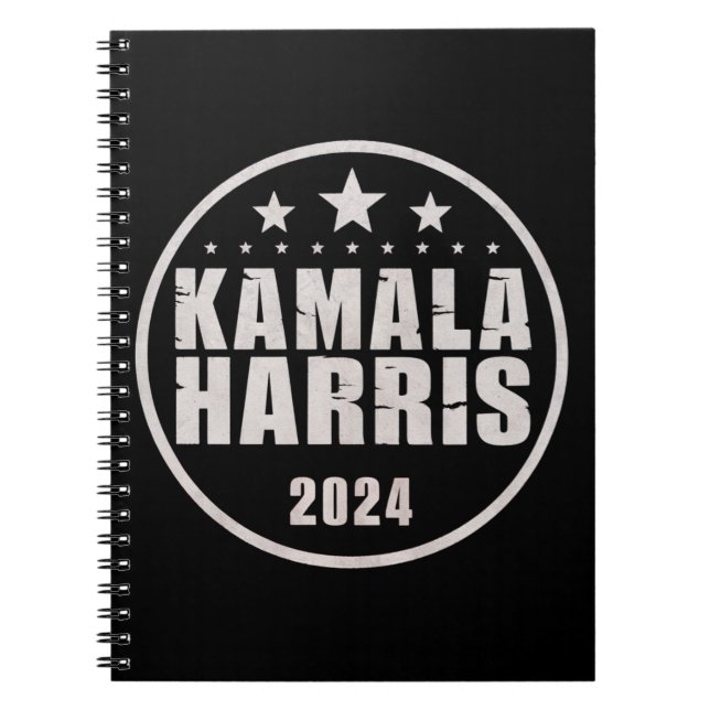 Kamala Harris 2024 För President Retroval Anteckningsbok (Framsidan)