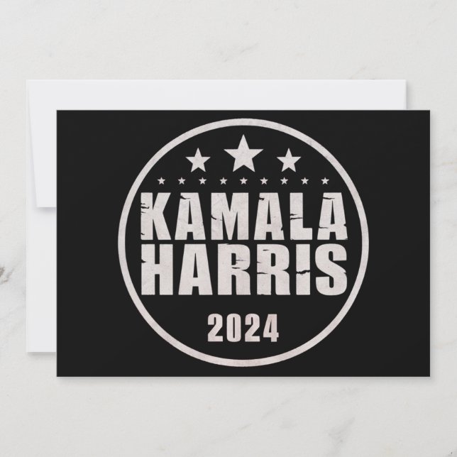 Kamala Harris 2024 För President Retroval Inbjudningar (Framsida)