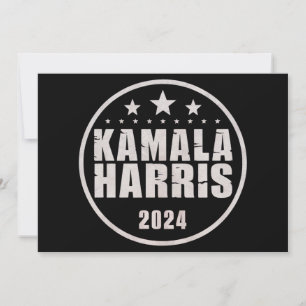 Kamala Harris 2024 För President Retroval Inbjudningar