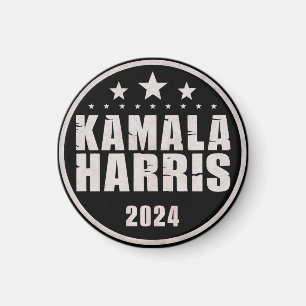 Kamala Harris 2024 För President Retroval Magnet