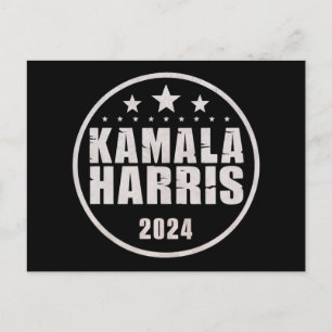 Kamala Harris 2024 För President Retroval Vykort