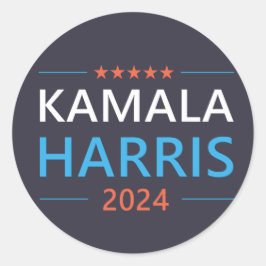 Kamala Harris 2024 för president Runt Klistermärke