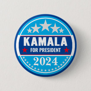 Kamala Harris 2024 för presidentknapp Knapp
