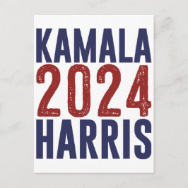 Kamala Harris 2024 från VP till fru talman 47 Helg Vykort