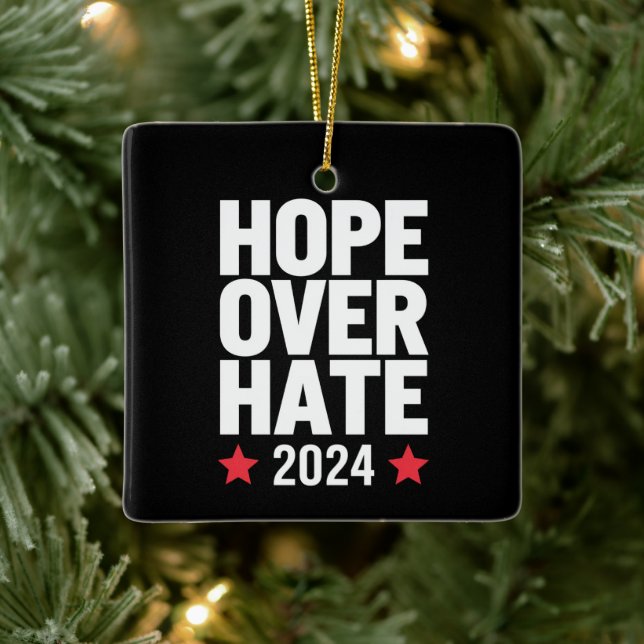 Kamala Harris 2024 Hopp Över Hat Presidentval  Julgransprydnad Keramik (Träd)