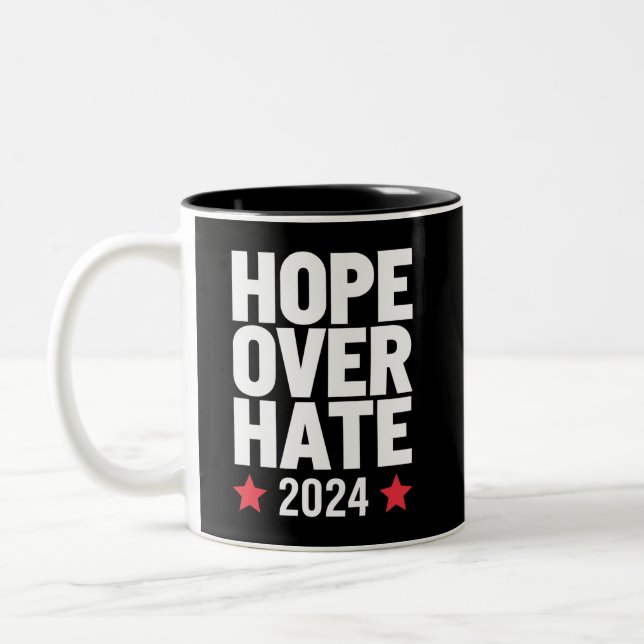 Kamala Harris 2024 Hopp Över Hat Presidentval  Två-Tonad Mugg (Vänster)
