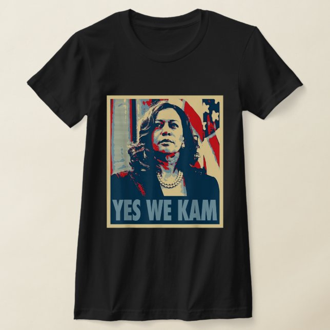 Kamala Harris 2024 Ja, vi Kam Harris Funny T Shirt (Laydown)