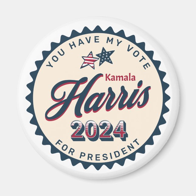 Kamala Harris 2024 | Jag har röstat Magnet (Framsidan)