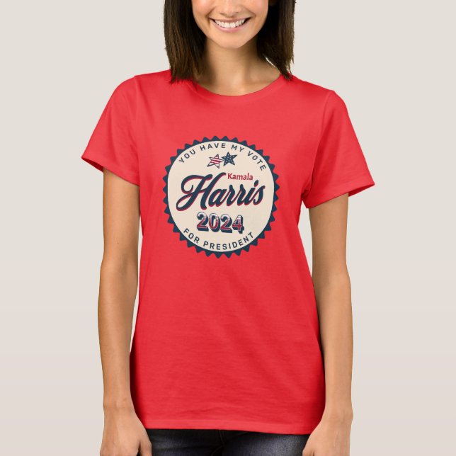 Kamala Harris 2024 | Jag har röstat T Shirt (Framsida)