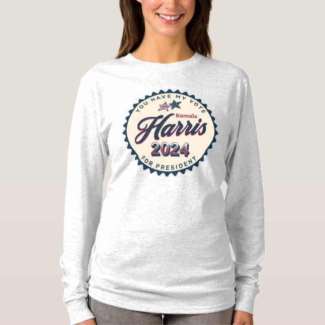 Kamala Harris 2024 | Jag har röstat T Shirt (Framsida)