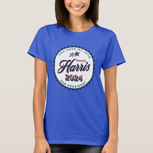 Kamala Harris 2024 | Jag har röstat T Shirt (Framsida)