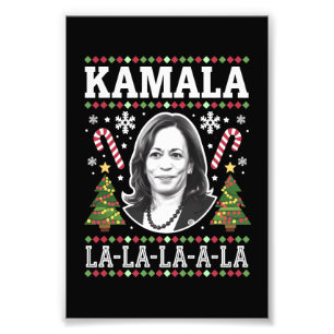 Kamala Harris 2024 Jul Comma La Xmas Fototryck