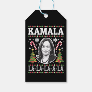 Kamala Harris 2024 jul Komma La Xmas Presentetikett