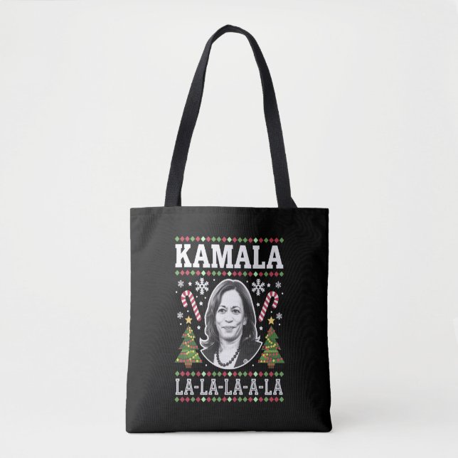 Kamala Harris 2024 jul Komma La Xmas Tygkasse (Framsida)