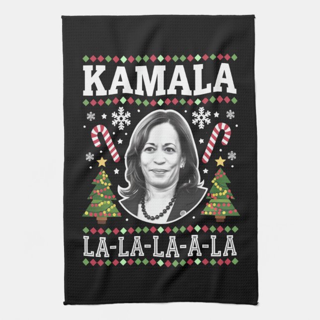 Kamala Harris 2024 julkomman La Julafton Kökshandduk (Vertikal)