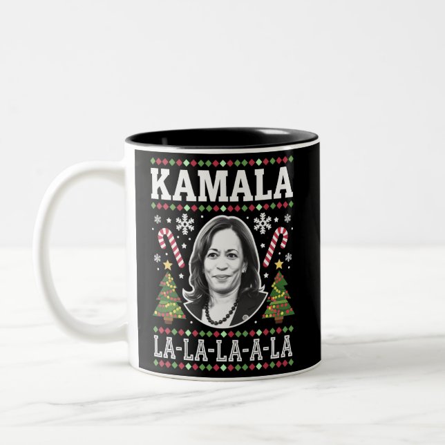 Kamala Harris 2024 julkomman La Julafton Två-Tonad Mugg (Vänster)