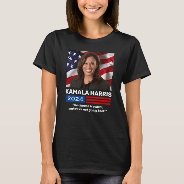 Kamala Harris 2024 Kampanj Välj Frihet T Shirt (Framsida)