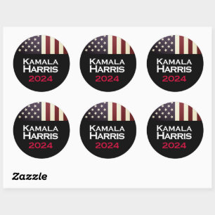 Kamala Harris 2024 Large Kampanj Runt Klistermärke