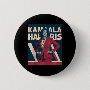 Kamala Harris 2024 - Ledarskap med styrka Design Knapp