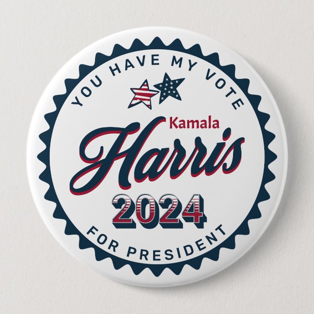 Kamala Harris 2024 | Min röstlängd är stor Knapp (Framsida)