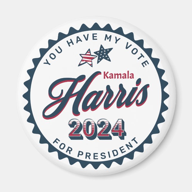 Kamala Harris 2024 | Min röstlängd är stor Magnet (Framsidan)