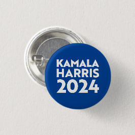 Kamala Harris 2024, modern typografi, vit blått Knapp