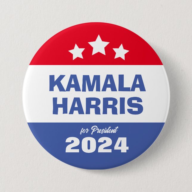 Kamala Harris 2024 Ordförande för folkomröstningen Knapp (Framsida)