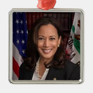 Kamala Harris 2024 Ordförandeskap Julgransprydnad Metall