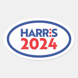 Kamala Harris 2024 Ovalt Klistermärke