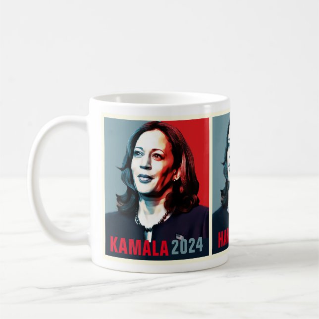 Kamala Harris 2024 Pop Art Triptych Kaffemugg (Vänster)