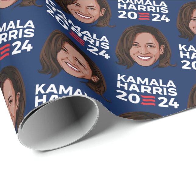 Kamala Harris 2024 Presentpapper (Rullad Hörn)