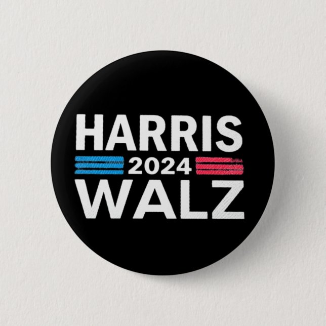 Kamala Harris 2024 President Comma La Funny Hat Knapp (Framsida)