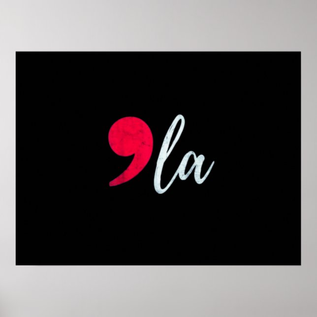 Kamala Harris 2024 President Comma La Funny Poster (Framsidan)