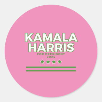 Kamala Harris 2024 President Kampanj Sticker Runt Klistermärke