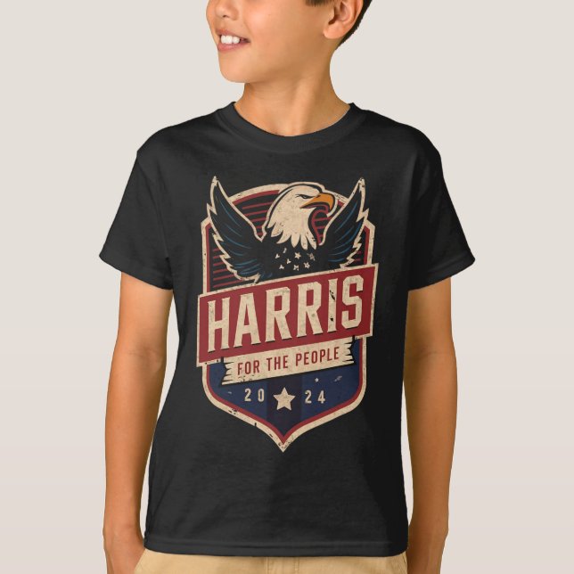 Kamala Harris 2024 Presidenten Kampanj T Shirt (Framsida)