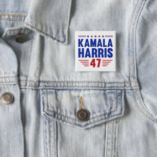 Kamala Harris 2024 Presidentval HARISS 47 Knapp
