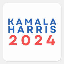Kamala Harris 2024 Presidentval Stickers Fyrkantigt Klistermärke
